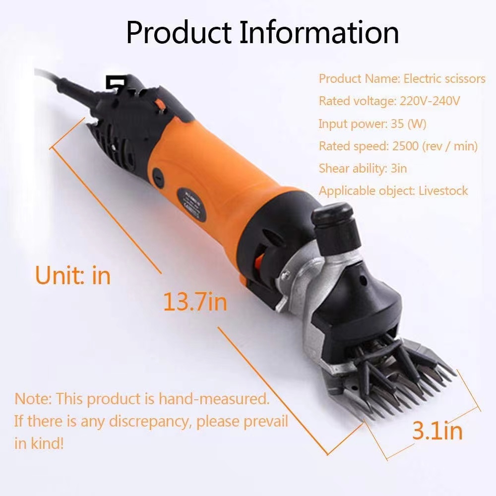 PETPAL Sheep shears electric clippers,Sheep shear electric hair  clipper,High-power electric shearing machine,Used for shearing sheep,  goats, alpacas, llamas, large dogs and Angora rabbits,Orange -  HappyForestStore