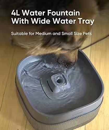 Cat Water Fountain,135oz/4L Dog Water Bowl Dispenser Automatic Pet Water Fountain for Small to Medium
