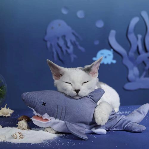 Fun Lab Electric Flopping Shark,Interactive Cat Toys, Catnip Toys, Animal Toy for dogs and cats